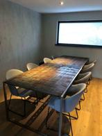 eettafel(-s) + 8 stoelen, Ophalen, 100 tot 150 cm, Zo goed als nieuw, Vijf personen of meer