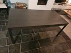 Uitschuifbare Ekedalen tafel - bruin houtlook, Ophalen, Gebruikt, 100 tot 150 cm, Vijf personen of meer