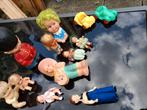 Vintage Rubber Popjes Set + Autootjes, Ophalen of Verzenden, Gebruikt, Babypop