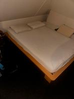 Bed 140x200 - Tweepersoonsbed, Huis en Inrichting, Ophalen, Gebruikt, Beige, Tweepersoons