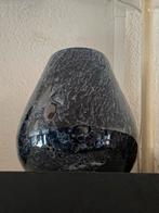 Fidro vaas mondgeblazen glasvaas blauw gemêleerd, Blauw, Ophalen of Verzenden, Minder dan 50 cm, Glas