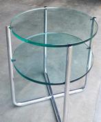 2x Gispen GT423 | Hoogglans chroom | nette staat, Huis en Inrichting, Tafels | Bijzettafels, 45 tot 60 cm, Minder dan 55 cm, Gebruikt