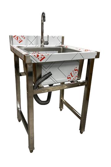 Nieuw RVS enkele wasbak 60x60cm beschikbaar voor biedingen