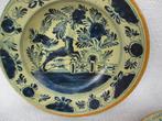 Drie Antiek blikken borden "armeluis" Delfstblauw jaren 30, Antiek en Kunst, Antiek | Wandborden en Tegels, Ophalen of Verzenden