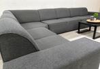 Hoekbank Donkergrijs - Professioneel gereinigd, Huis en Inrichting, Banken | Bankstellen, Hoekbank, 300 cm of meer, Ophalen of Verzenden