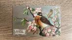 Oude ansichtkaart Groeten uit Den Haag 1908 reliëf vogel, Verzamelen, Ophalen of Verzenden, Voor 1920, Gelopen, Zuid-Holland