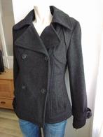 Zgan antraciet stijlvolle wollen jas Spoom maat 36, Spoom, Ophalen of Verzenden, Zo goed als nieuw, Maat 36 (S)