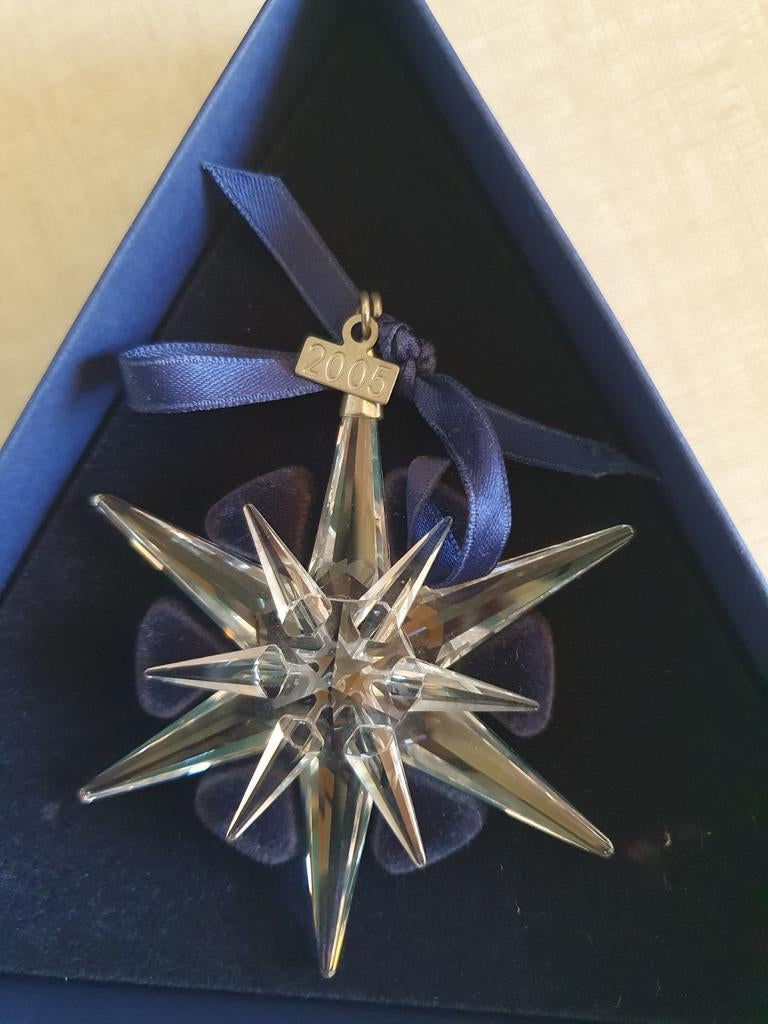 Kerstster 2005 Swarovski  gaaf, Verzamelen, Swarovski, Zo goed als nieuw, Figuurtje, Ophalen of Verzenden