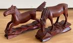 Wang Mu Chinees Gesneden Hard Houten Paarden, Ophalen of Verzenden