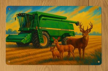 Wandbord John Deere Combine beschikbaar voor biedingen