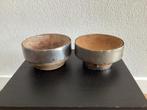 Brocante houten kaasmallen/kandelaar, Ophalen of Verzenden