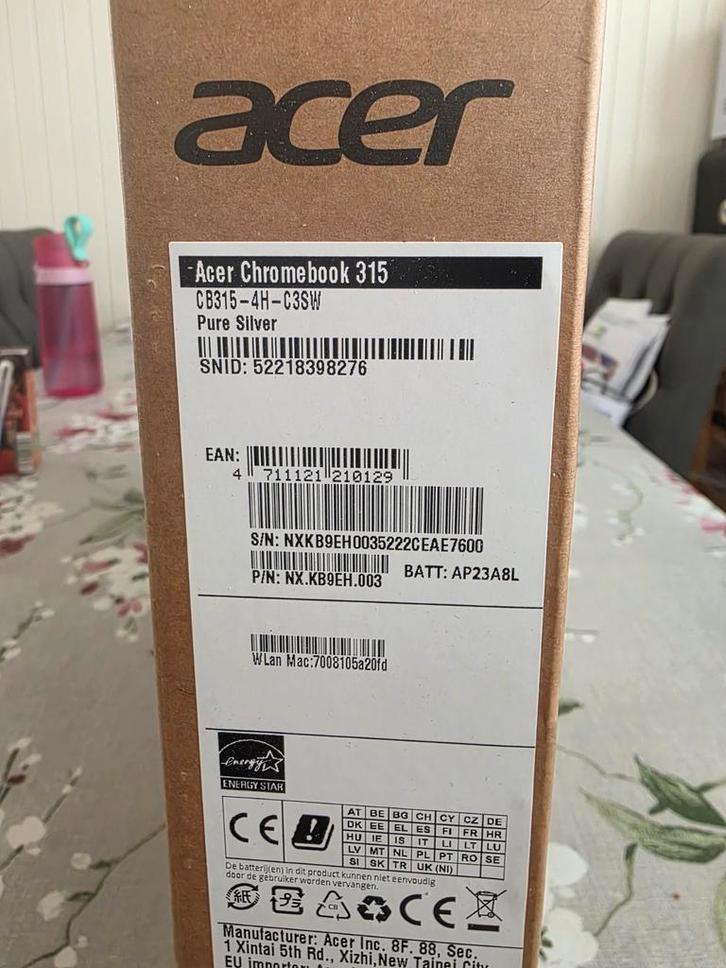 Gloednieuwe Acer Chromebook 315, Computers en Software, Chromebooks, Nieuw, 14 inch, 4 GB of minder, Ophalen of Verzenden