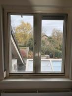 4x Vliegenhor 125br x 135, cremekleur, 75 tot 150 cm, Gebruikt, Raamkozijn, Ophalen of Verzenden