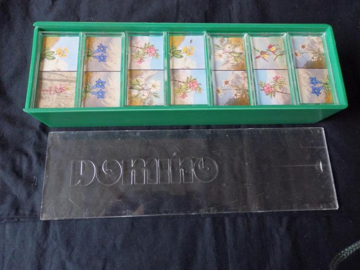 Vintage/Retro Bergbloemen Domino spel Bergblumen dominospel, Hobby en Vrije tijd, Gezelschapsspellen | Overige, Gebruikt, Ophalen of Verzenden