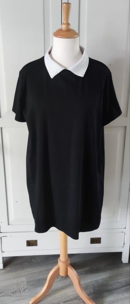 Shein zwarte korte jurk met kraag maat 1XL/44, Kleding | Dames, Jurken, Gedragen, Maat 42/44 (L), Zwart, Knielengte, Ophalen of Verzenden
