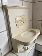 Frans houten zeepbakje met handdoekhouder vintage, Ophalen of Verzenden