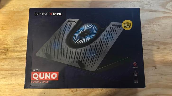RetourDeal: Trust GXT1125 QUNO LAPTOP COOLING STAND, Computers en Software, Laptopstandaarden, Nieuw, In hoogte verstelbaar, Ophalen of Verzenden