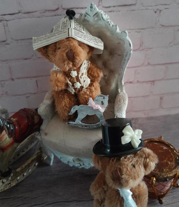 🧸 PPH 1.12 BEREN IN VERSCHILLENDE KLEDING EN ACCESSOIRE  🧸, Verzamelen, Poppenhuizen en Toebehoren, Zo goed als nieuw, Poppenhuis