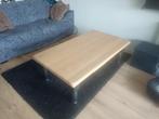 Massief eiken salontafel, Huis en Inrichting, Tafels | Salontafels, 50 tot 100 cm, Minder dan 50 cm, Rechthoekig, Ophalen of Verzenden