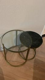 Leuke bijzettafels 2 stuks, Huis en Inrichting, Tafels | Bijzettafels, Minder dan 55 cm, Rond, Ophalen, 45 tot 60 cm