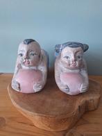 Vintage Houten Beeldjes - Aziatische Kinderen, Ophalen of Verzenden