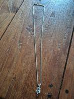 Zilveren ketting met hanger dansend stel 55 cm, Met hanger, Ophalen of Verzenden, Zo goed als nieuw, Zilver