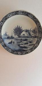 Groot wandbord van Delfts Blauw, Antiek en Kunst, Ophalen of Verzenden