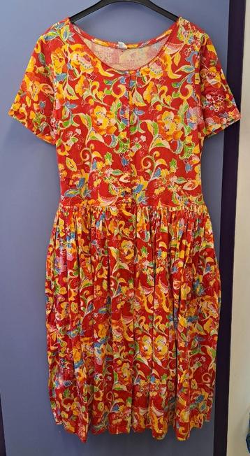 Vintage Oilily button-down jurk felle bloemenprint M-L 48844 beschikbaar voor biedingen