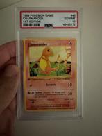 1999 Pokemon Charmander 1st Edition PSA 10, Ophalen of Verzenden, Zo goed als nieuw