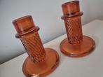 Vintage 1980 cognac glas design kandelaars, Antiek en Kunst, Antiek | Glas en Kristal, Ophalen of Verzenden