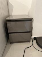 Modern Nightstand – Glossy Taupe, Huis en Inrichting, Slaapkamer | Nachtkastjes, Gebruikt, Minder dan 45 cm, Ophalen of Verzenden