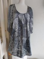 Zwart wit tuniek met print, gladde stof maat XL/XXL, Zwart, Maat 46/48 (XL) of groter, Ophalen of Verzenden, Onbekend