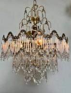 Bijzondere Vintage kristallen art deco kroonluchter hanglamp, Huis en Inrichting, Lampen | Kroonluchters, Baak, Ophalen of Verzenden