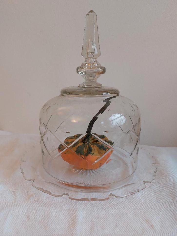 Stolp Kristalglas geslepen cloisonne Antiek, Antiek en Kunst, Antiek | Glas en Kristal, Ophalen