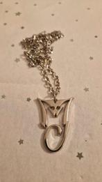 Michael Jackson Ketting met MJ Hanger, Ophalen of Verzenden, Zo goed als nieuw, Zilver, Overige materialen