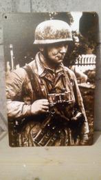 Metalen wandbordje 20x30 cm Fallschirmjäger Duitsland, Verzamelen, Ophalen of Verzenden, Duitsland, Foto of Poster