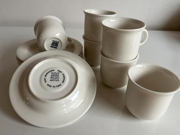 Nieuw Set 6 Arabia Iittala Arctica Mokka Kop-Schotel I.Leivo beschikbaar voor biedingen