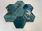 Hexagon tegels blauw/groen 17x17. 1,7 m2, Nieuw, Minder dan 5 m², Wandtegels, Keramiek