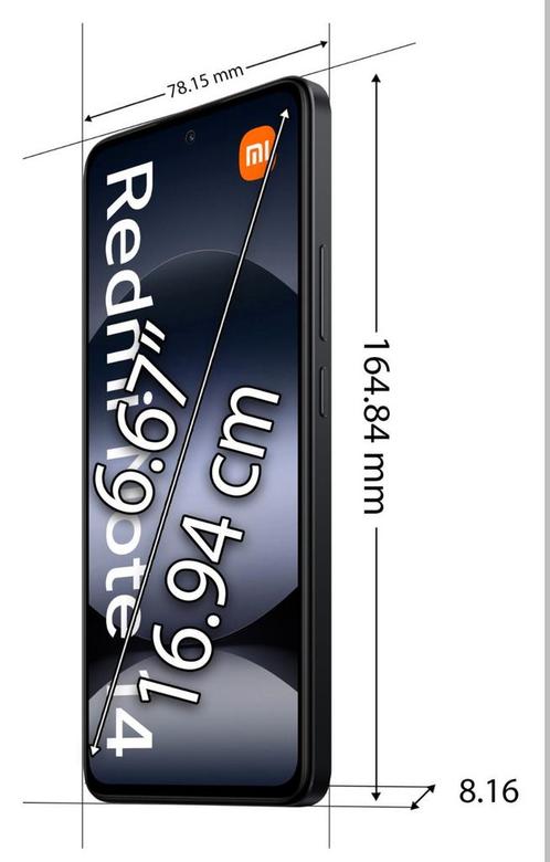Xiaomi Redmi Note 14 - 8GB/256GB zwart, Telecommunicatie, Mobiele telefoons | Overige merken, Zo goed als nieuw, Zonder abonnement
