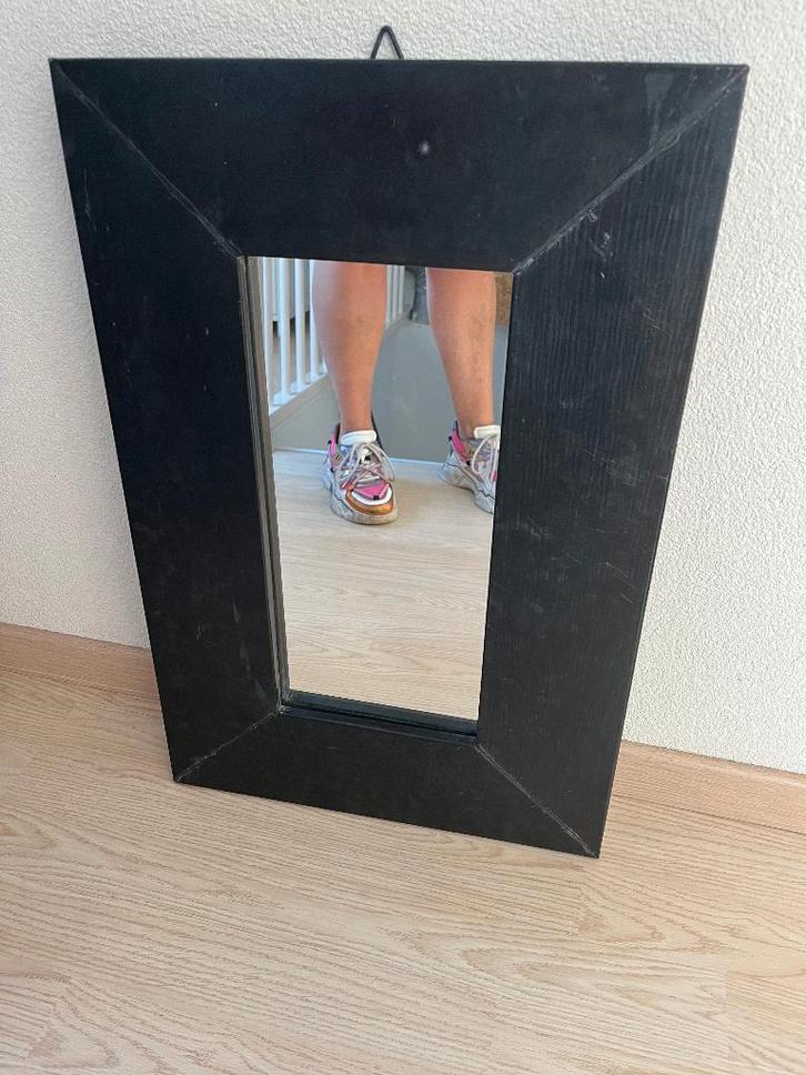 Metalen spiegel rechthoek, Huis en Inrichting, Woonaccessoires | Spiegels, Zo goed als nieuw, Minder dan 50 cm, Minder dan 100 cm