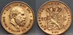 Mooi gouden tientje 1875 - 10 gulden 1875 goud Willem 3, Koning Willem III, Verzenden, Goud, Losse munt