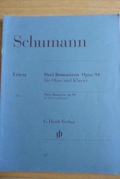 Drei Romanzen Opus 94 fur Oboe und Klavier, Muziek en Instrumenten, Bladmuziek, Zo goed als nieuw, Artiest of Componist, Klassiek