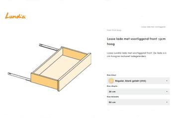 Lundia lade 50x30x15 regulier gelakt in zeer nette staat beschikbaar voor biedingen