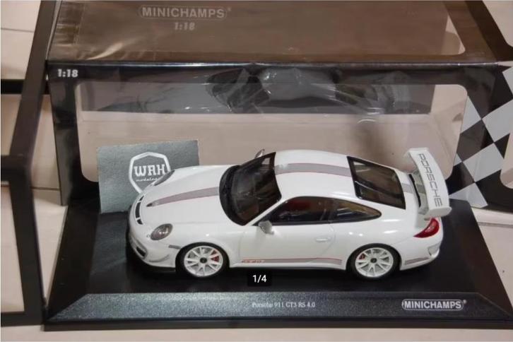SALE !! 1:18 PORSCHE 911 GT3 RS 4.0 wit Minichamps WRH, Hobby en Vrije tijd, Modelauto's | 1:18, Zo goed als nieuw, Auto, MiniChamps