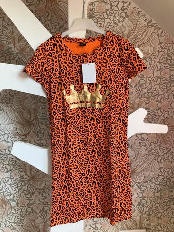 Oranje jurkje Koningsspelen en Koningsdag, maat 128 beschikbaar voor biedingen