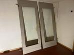 Simpele grijze Dubbele binnen klapdeuren /tussendeur, Doe-het-zelf en Verbouw, Gebruikt, Ophalen of Verzenden, 120 cm of meer