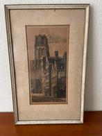 Ets van de Laurenskerk in Rotterdam, Antiek en Kunst, Kunst | Etsen en Gravures, Ophalen