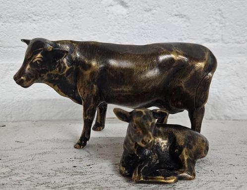 KOE / KALF BRONS / SETPRIJS €30,-, Verzamelen, Dierenverzamelingen, Nieuw, Beeldje of Figuurtje, Boerderijdier, Ophalen of Verzenden