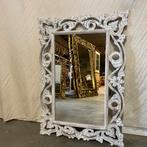 Barok Spiegel - houten lijst - wit - 100 x 70 cm-TTM Wonen