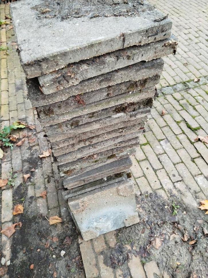 Daktegels - Partij, Tuin en Terras, Tegels en Klinkers, Gebruikt, Terrastegels, Beton, Minder dan 5 m², Ophalen of Verzenden
